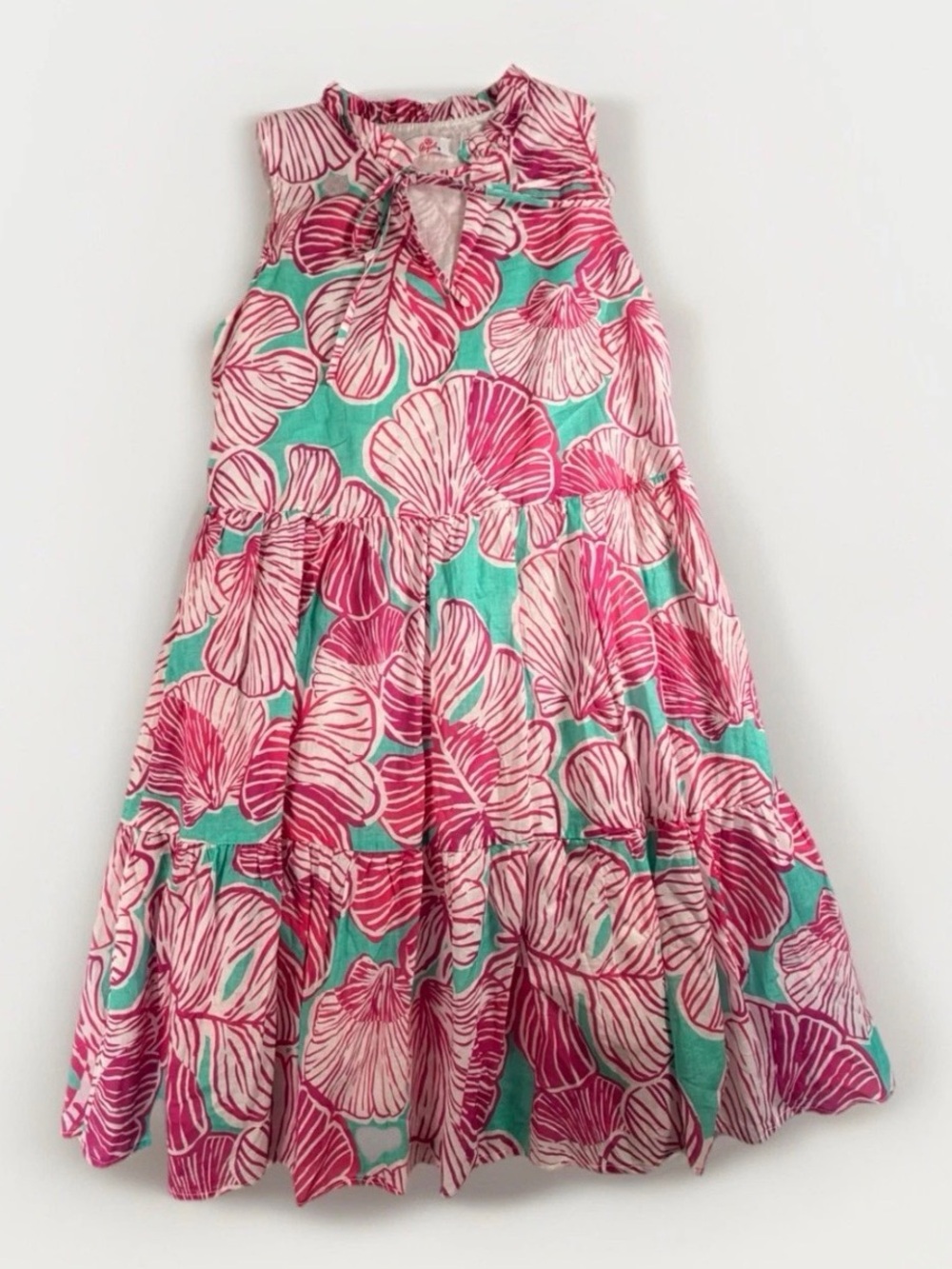 Aryeh Pink & Teal Floral Tiered Sundress